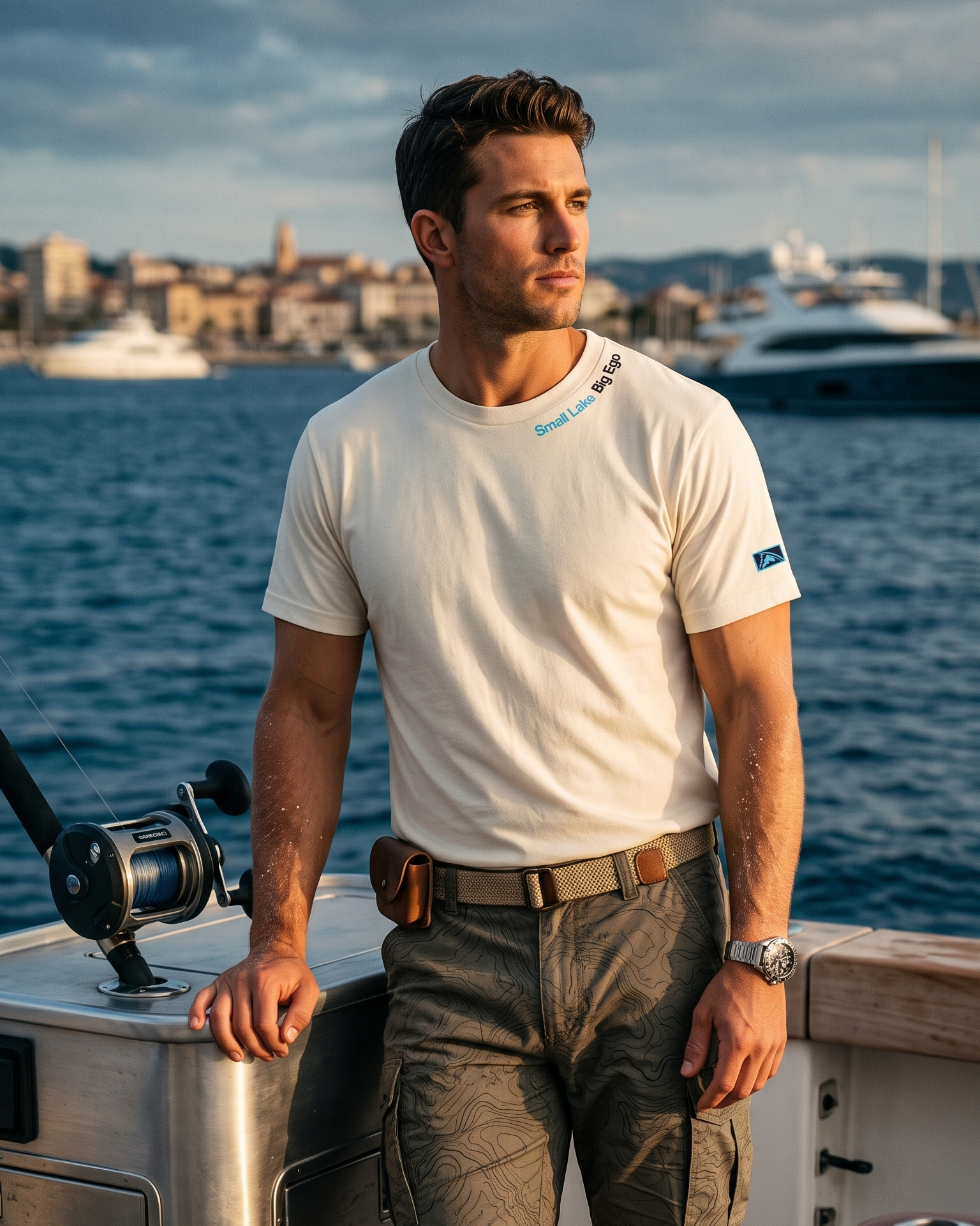 Small Lake Big Ego - T-shirt Heavyweight - Chasing Fin New Collection