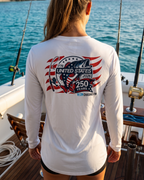 250th Anniversary Spinning Rod Ladies Long Islander Performance Long Sleeve Shirt