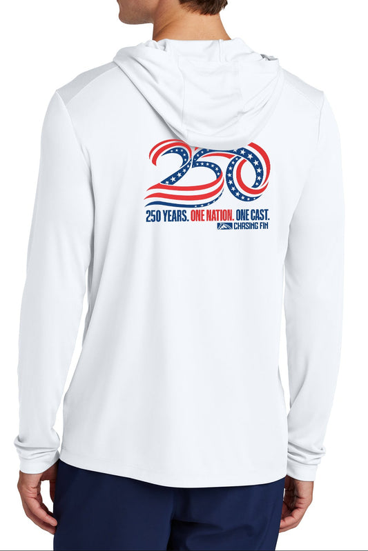 Chasing Fin Limited Edition AMERICA'S 250th Anniversary Performance Hoodie White