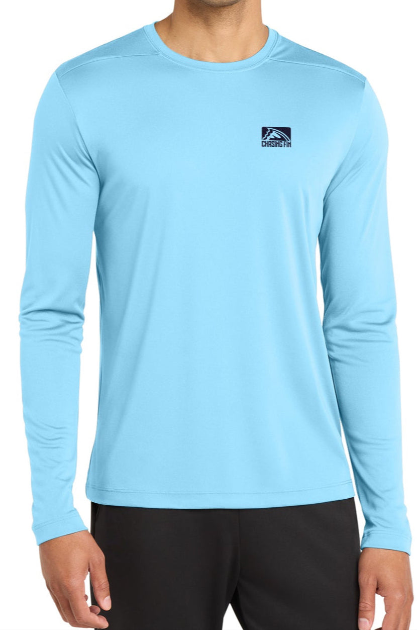 Chasing Fin New Edition American Patriotic Fish Flag Performance Shirt Blue
