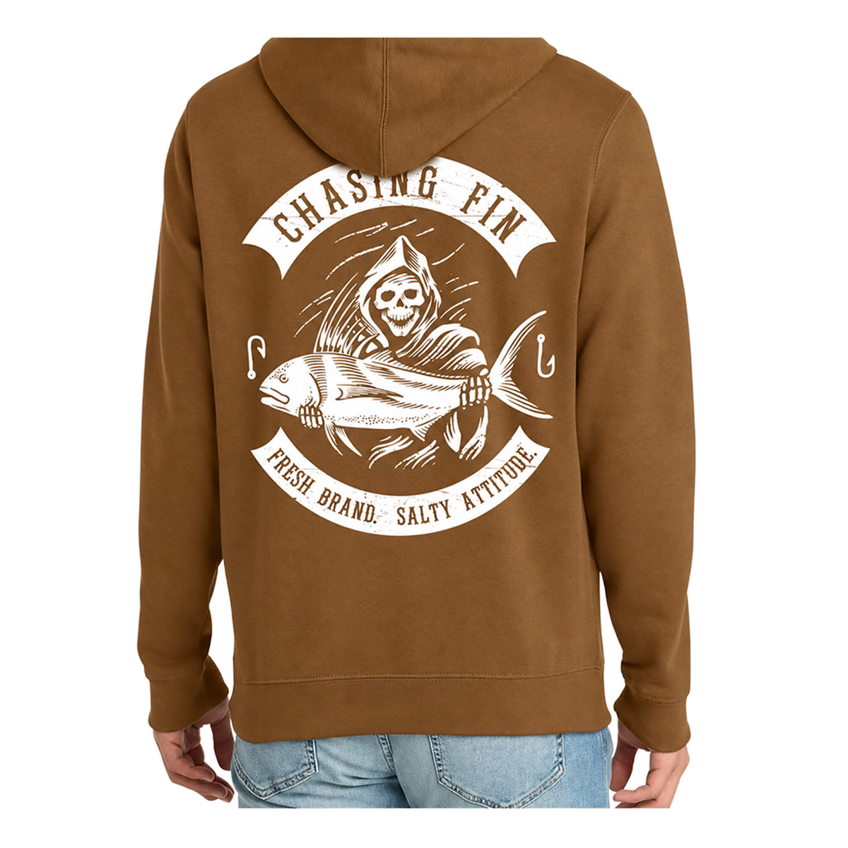 Saltwater Reaper Fleece Pullover Hoodie- New arrival