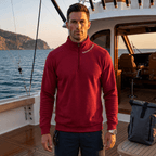 Saltwater Attitude - Fleece 1/4-Zip Pullover Sweatshirt | Unisex Cotton Blend Quarter Zip - Chasing Fin New Collection
