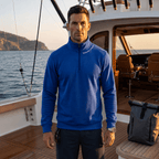Saltwater Attitude - Fleece 1/4-Zip Pullover Sweatshirt | Unisex Cotton Blend Quarter Zip - Chasing Fin New Collection
