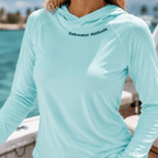 Saltwater Attitude - Ladies Solar Performance Hoodie - Chasing Fin New Collection
