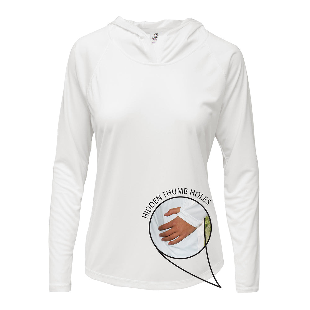 Saltwater Attitude - Ladies Solar Performance Hoodie - Chasing Fin New Collection