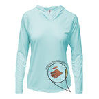 Saltwater Attitude - Ladies Solar Performance Hoodie - Chasing Fin New Collection