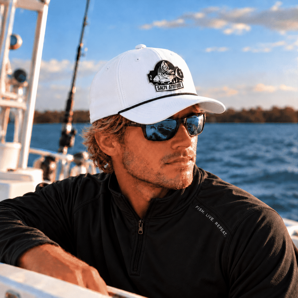 Salty Attitude Reaper Richardson Hat – White/Black