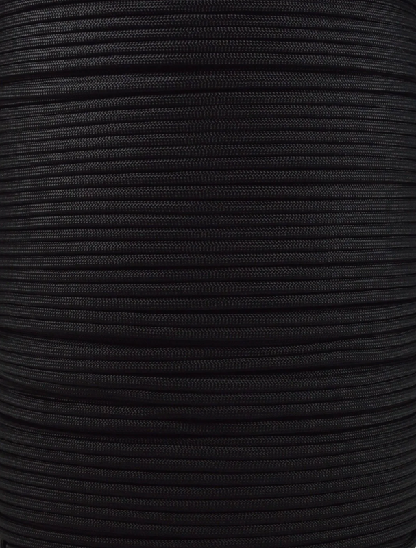 550 Paracord Made in the U.S.A. (Jet Black) 100 Ft.