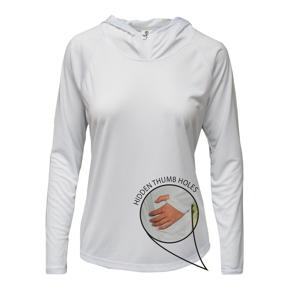 Small Lake. Big Ego - Ladies Solar Performance Hoodie - Chasing Fin New Collection