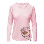 Small Lake. Big Ego - Ladies Solar Performance Hoodie - Chasing Fin New Collection