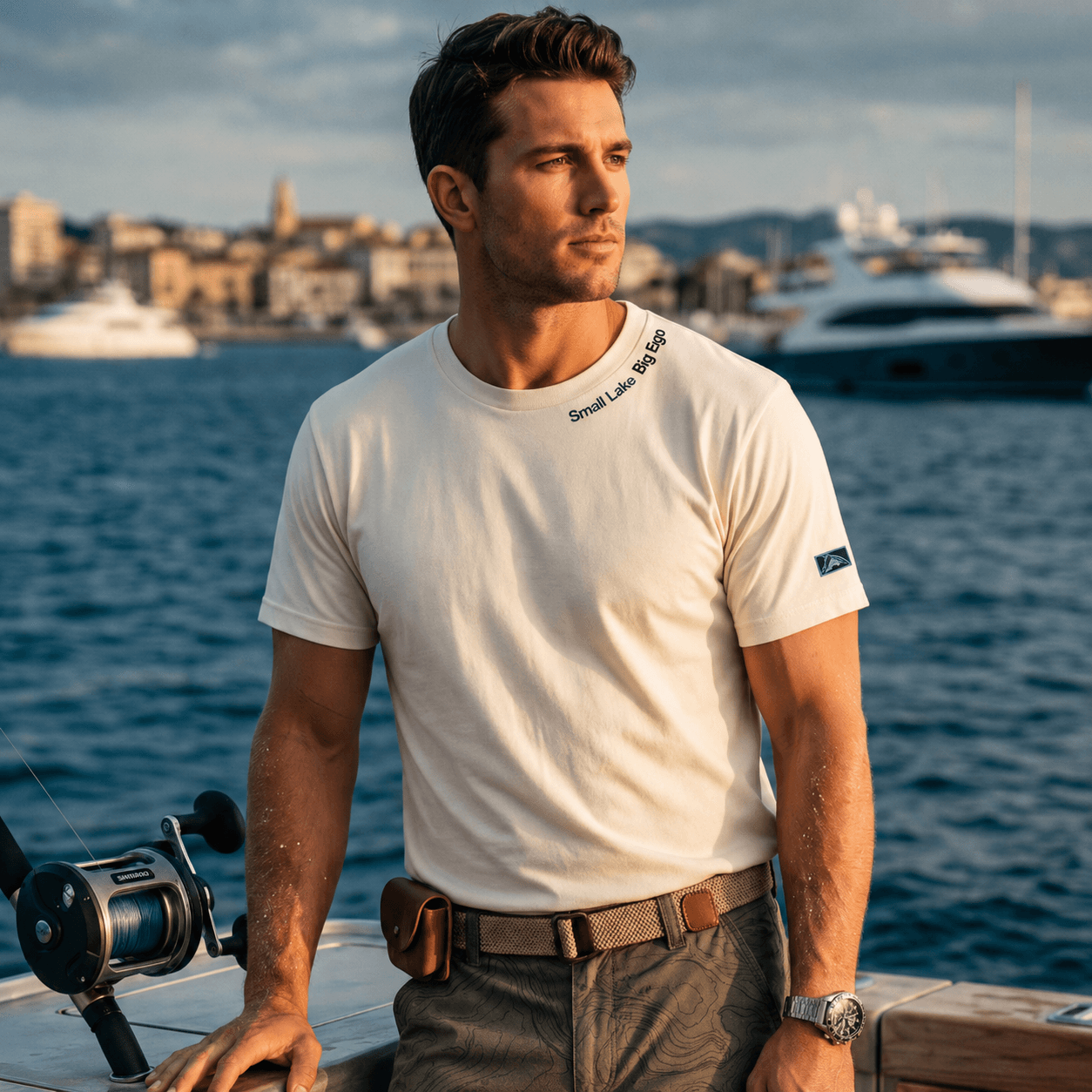 Small Lake Big Ego - T-shirt Heavyweight - Chasing Fin New Collection
