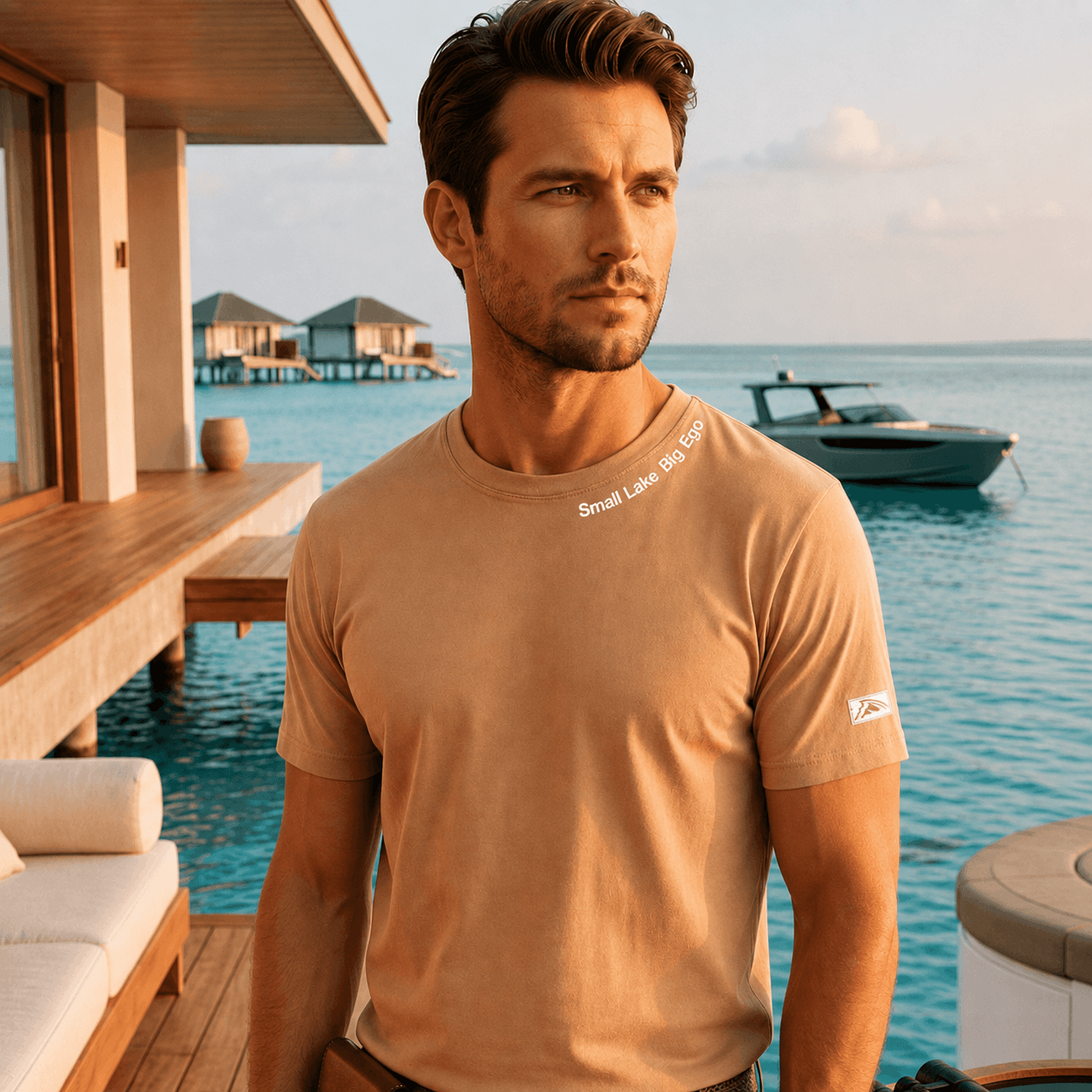 Small Lake Big Ego - T-shirt Heavyweight - Chasing Fin New Collection
