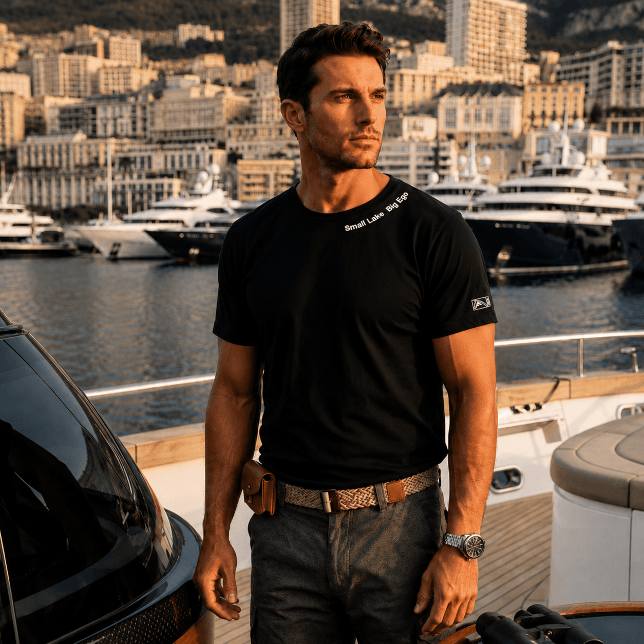 Small Lake Big Ego - T-shirt Heavyweight - Chasing Fin New Collection
