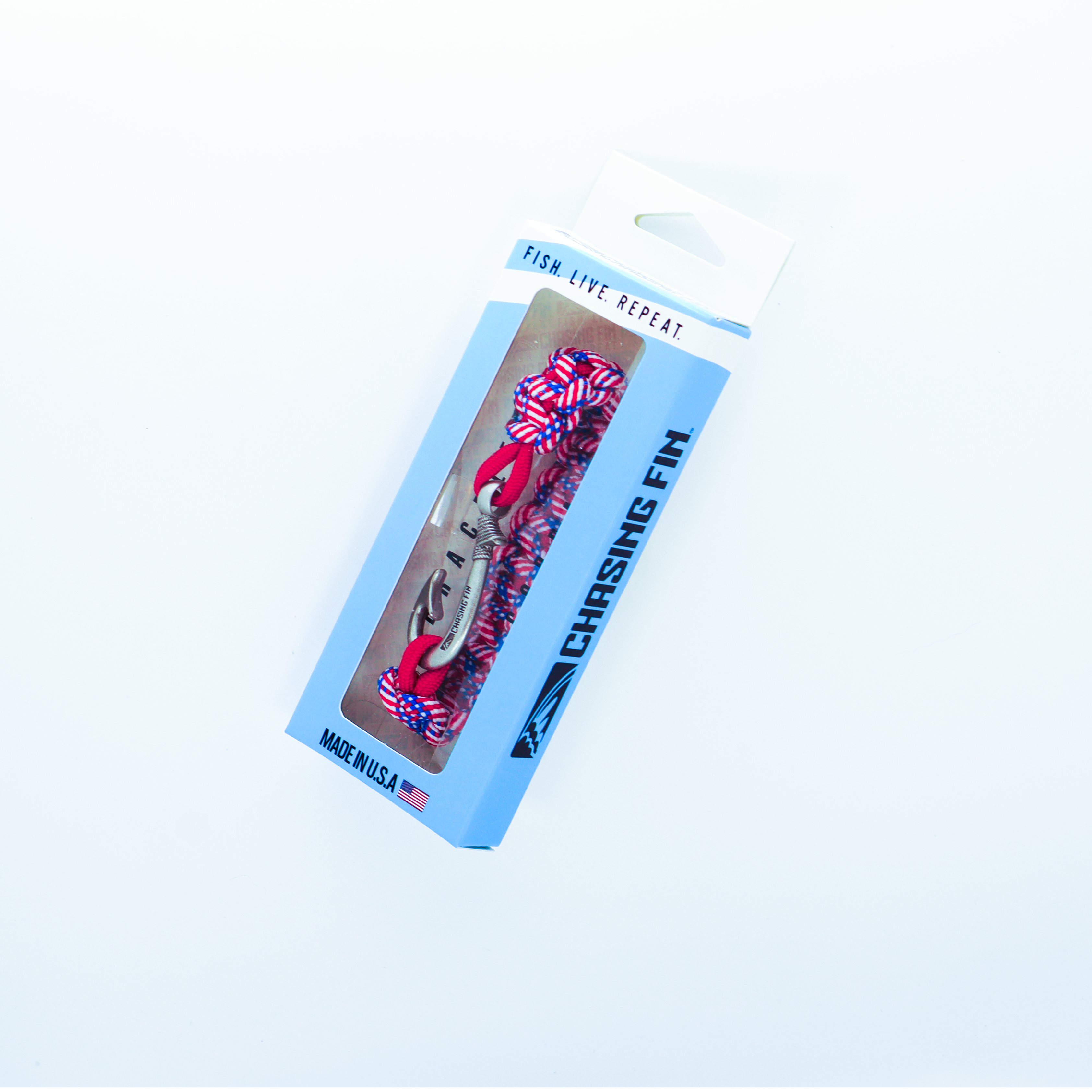 Stars & Stripes Cobra Braid Fish Hook Bracelet
