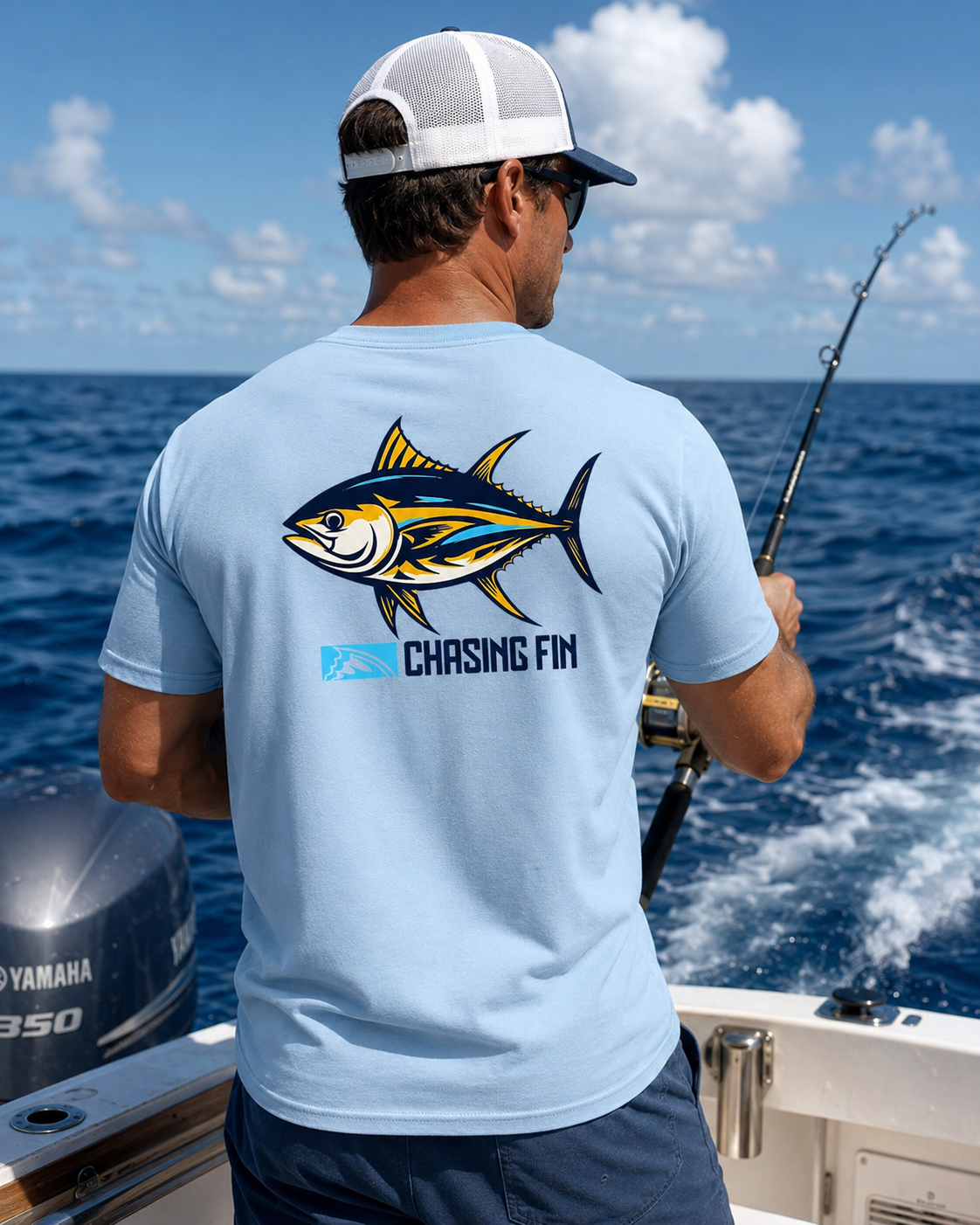Tuna - Tastic Bold Blue T -Shirt - Chasing Fin New Edition
