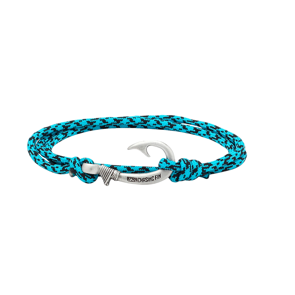 Turquoise Camo Fish Hook Bracelet | Anklet

