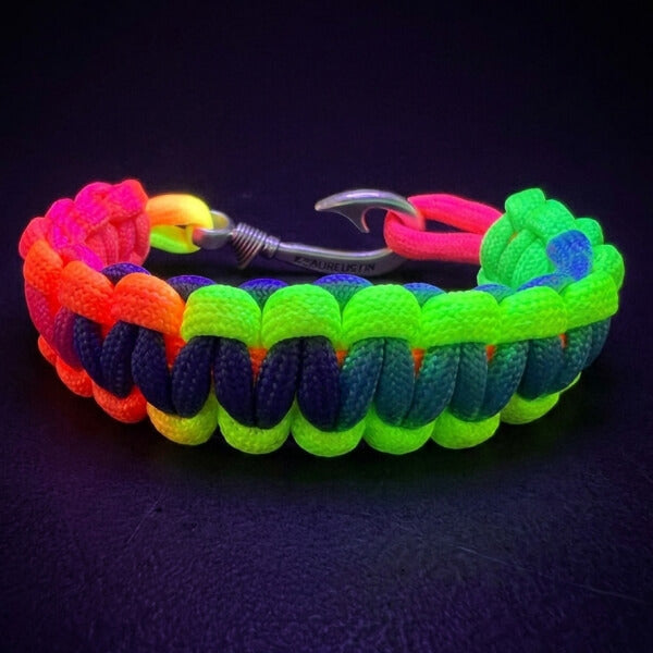Unique Rainbow Glow Cobra Fish Hook Bracelet
