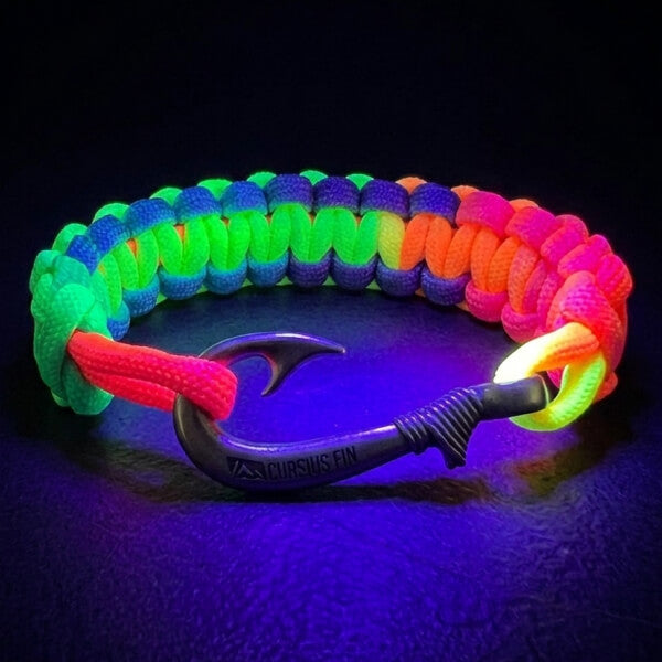 Unique Rainbow Glow Cobra Fish Hook Bracelet
