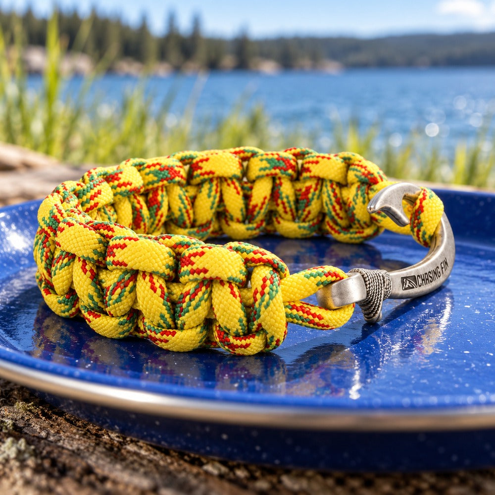 Vietnam Veteran Cobra Braid Fish Hook Bracelet