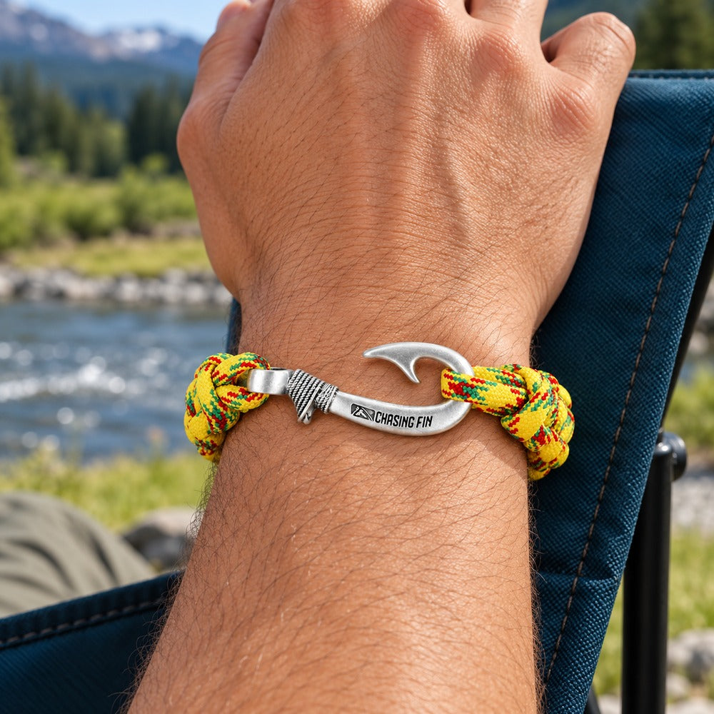 Vietnam Veteran Cobra Braid Fish Hook Bracelet