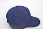 Chasing Fin Navy Performance Hat – Patented Fish Hook™ with Metallic 3D TPU Logo