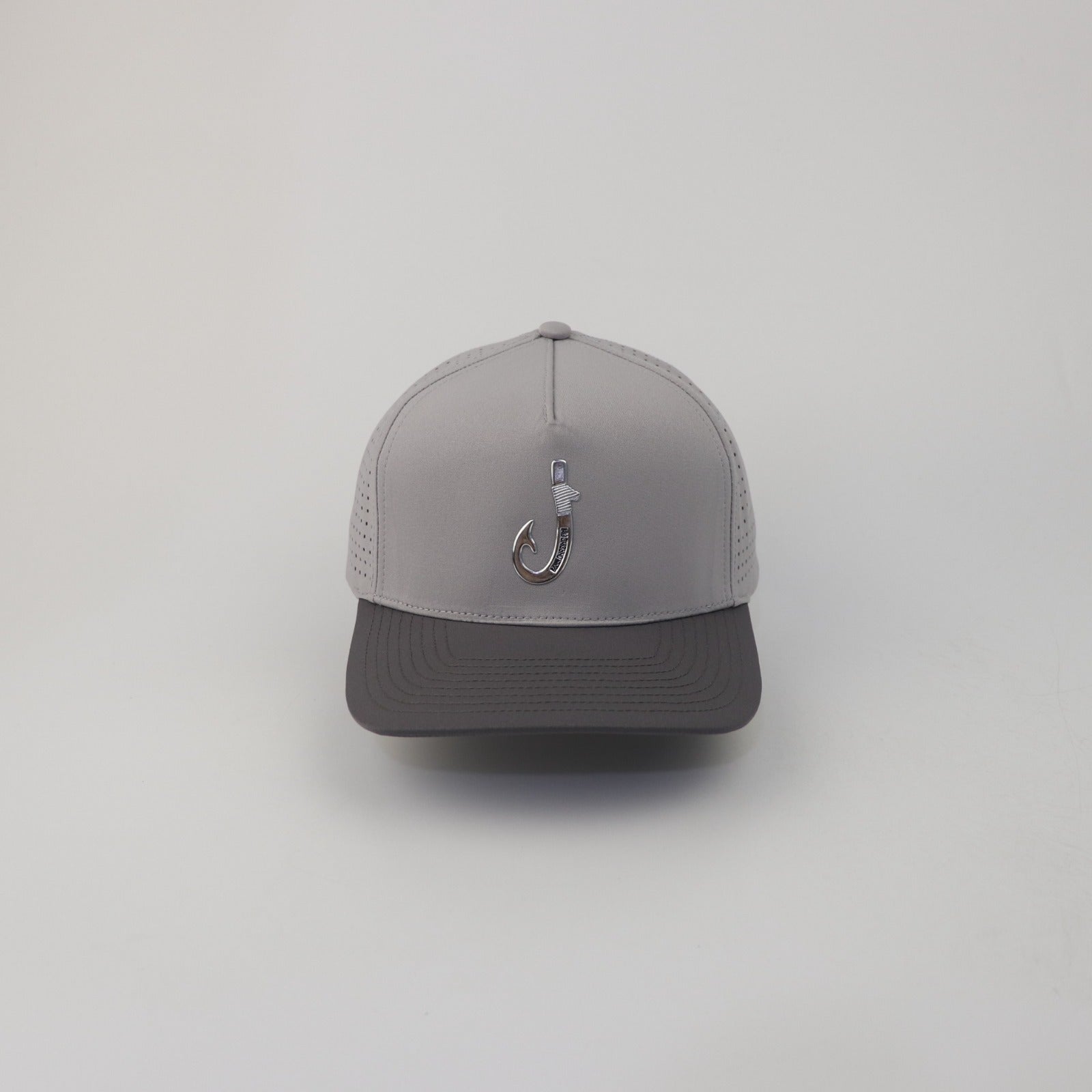 Grey Performance Patented 3D Fish Hook 5-Panel Hat