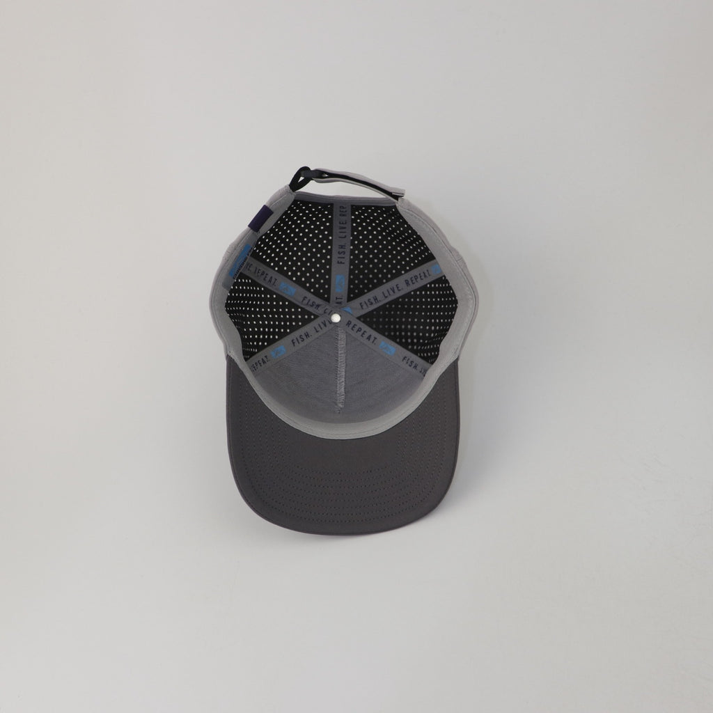 Grey Performance Patented 3D Fish Hook 5-Panel Hat