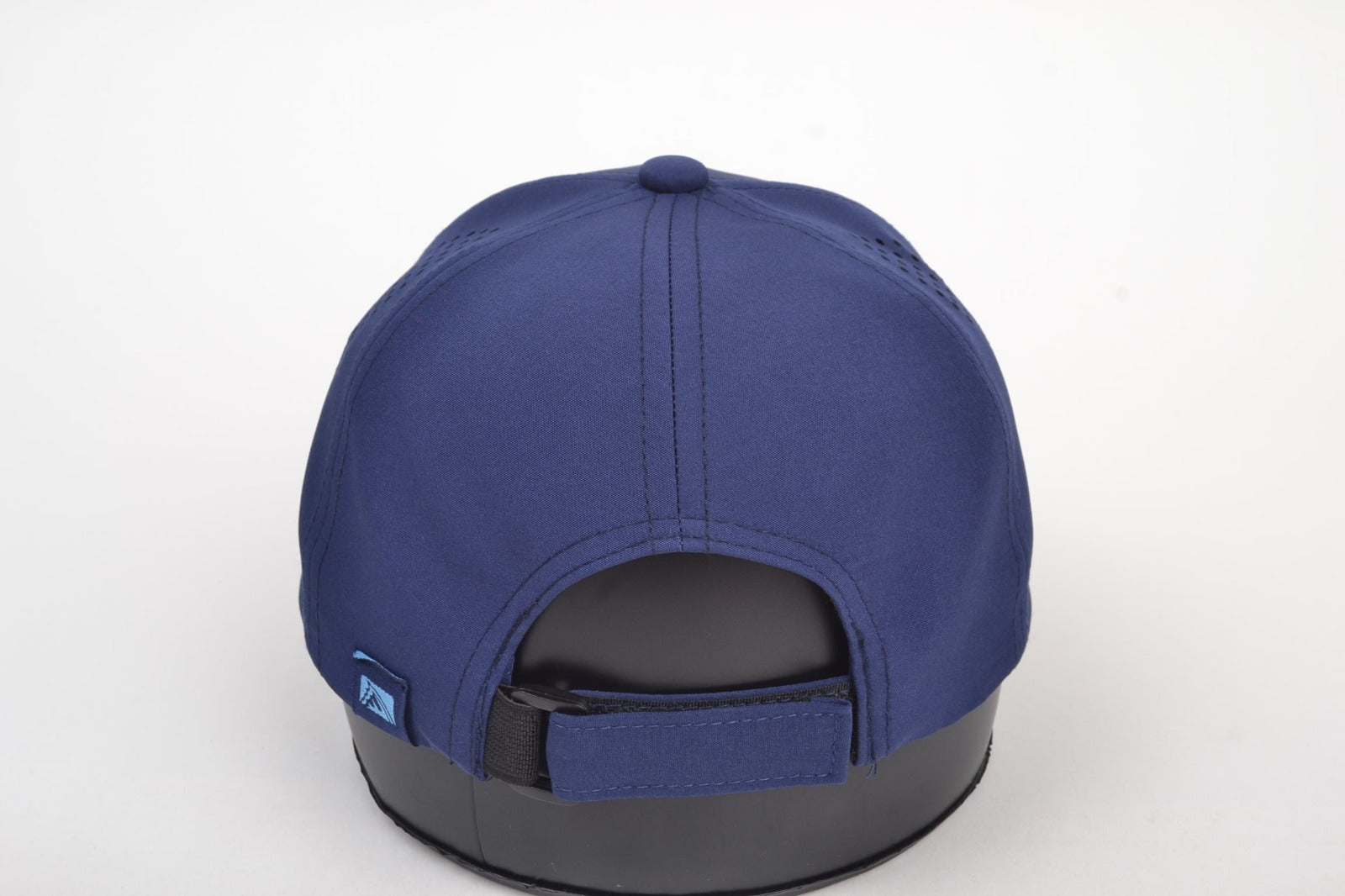 Chasing Fin Navy Performance Hat – Patented Fish Hook™ with Metallic 3D TPU Logo