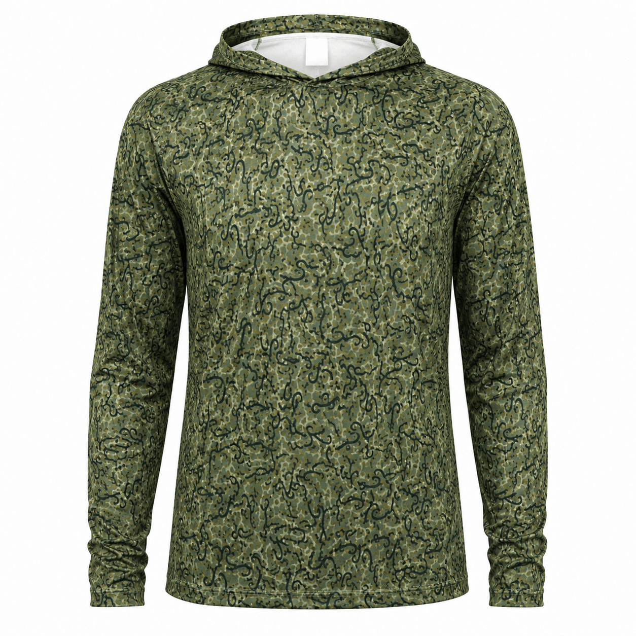 Woodland Exclusive Chasing Fin Fish Hook Pattern Performance Hoodie Collection
