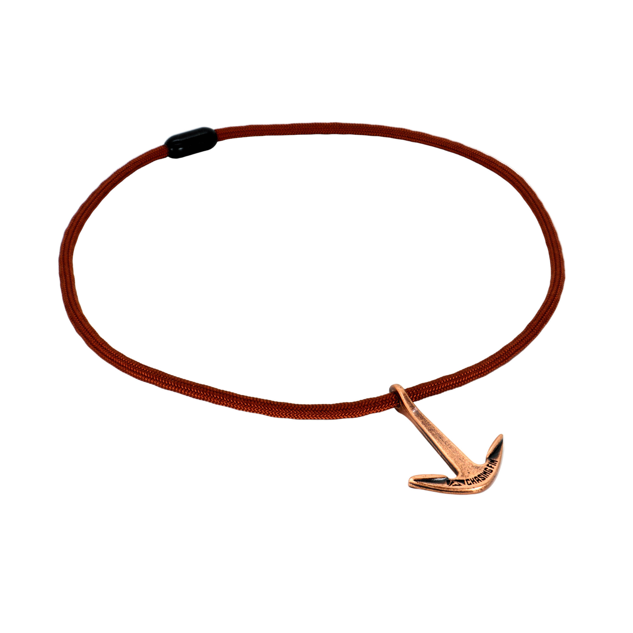 Limited Edition Rust Paracord Necklace and Cobra Bracelet with Chasing Fin Anchor