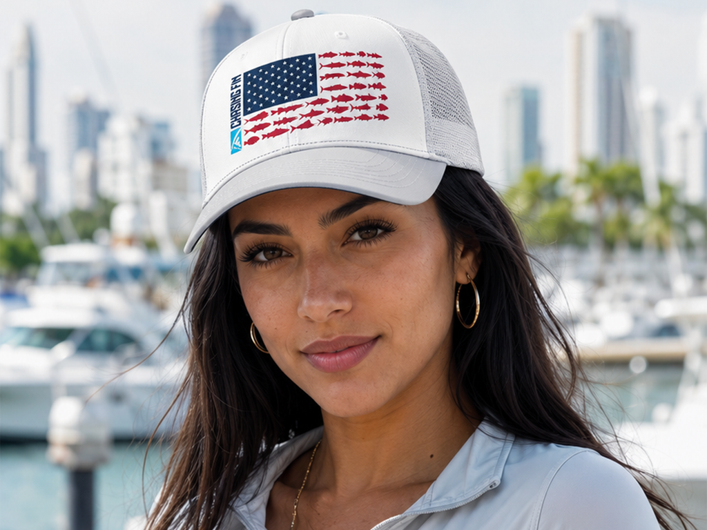 Fish Flag 6-Panel Performance Trucker Hat