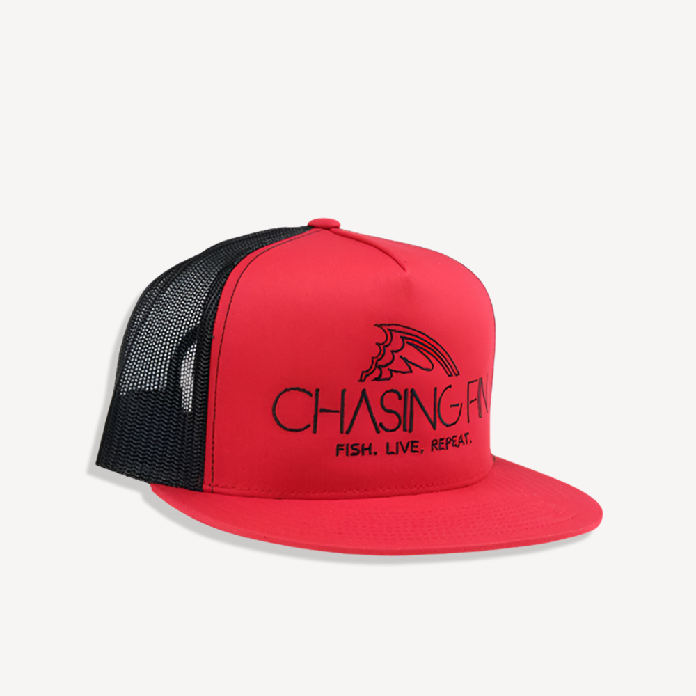 Red & Black Flatbill Snapback