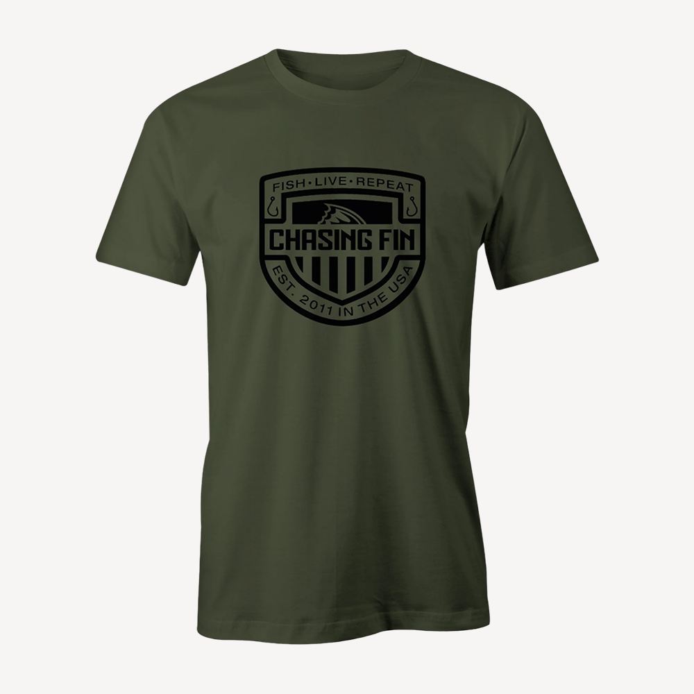 Chasing Fin Black Shield Premium T-Shirt