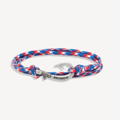 Red, White & Blue Fish Hook Bracelet