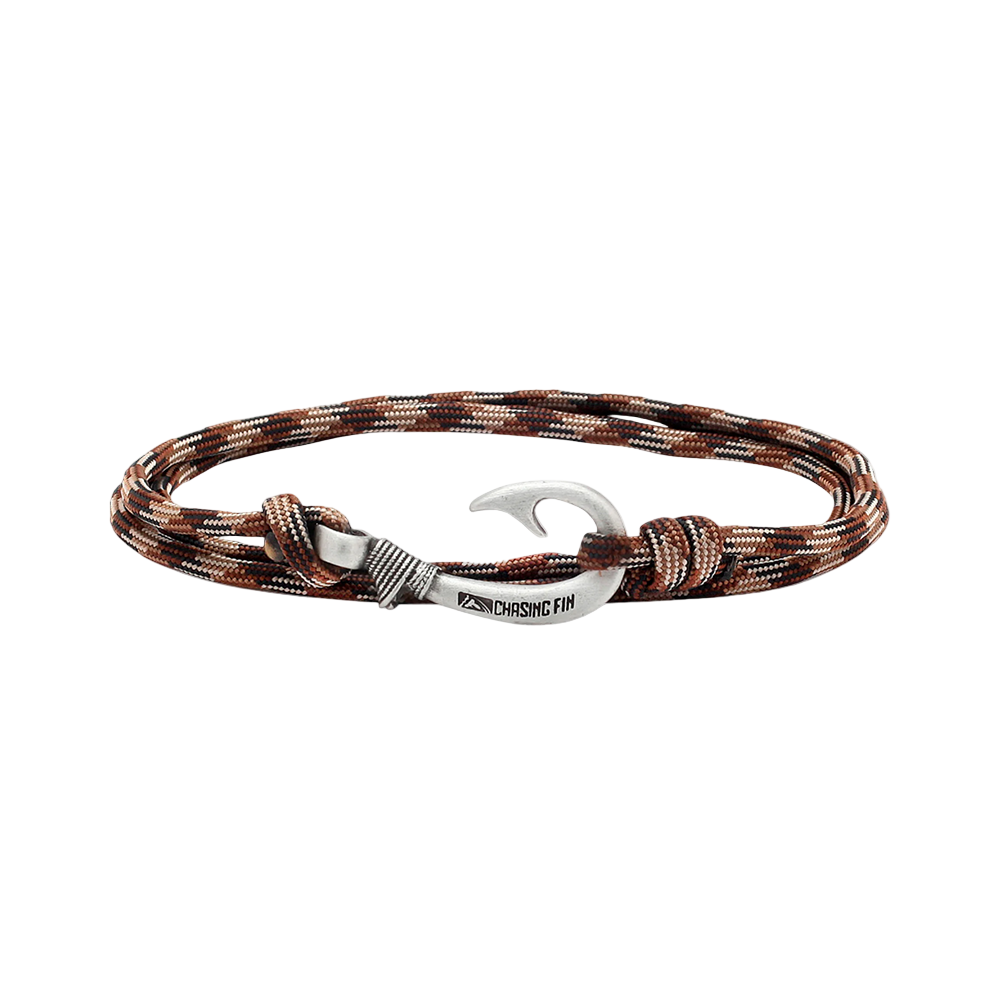 Brown Camo Fish Hook Bracelet | Anklet