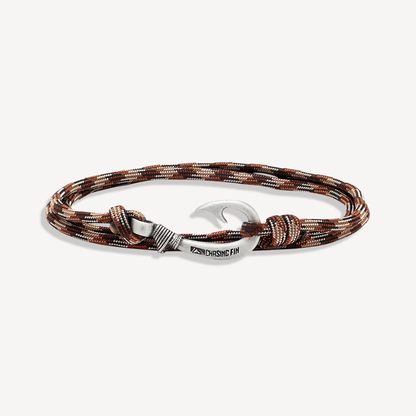 Brown Camo Fish Hook Bracelet