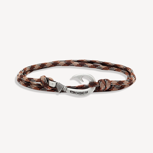 Brown Camo Fish Hook Bracelet