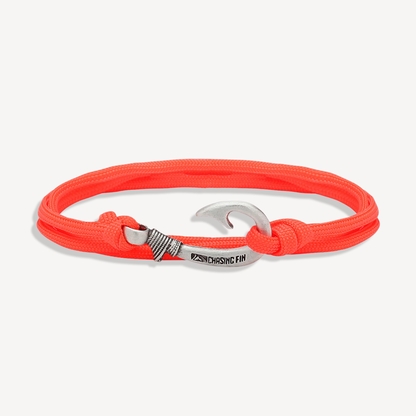 Neon Orange Fish Hook Bracelet