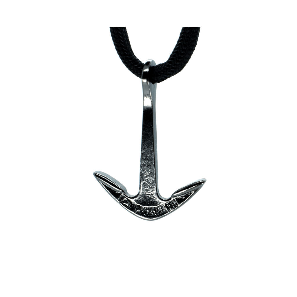 Limited Edition Black Paracord Necklace and Cobra Bracelet with Chasing Fin Anchor