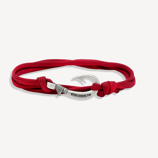 Burgundy Fish Hook Bracelet