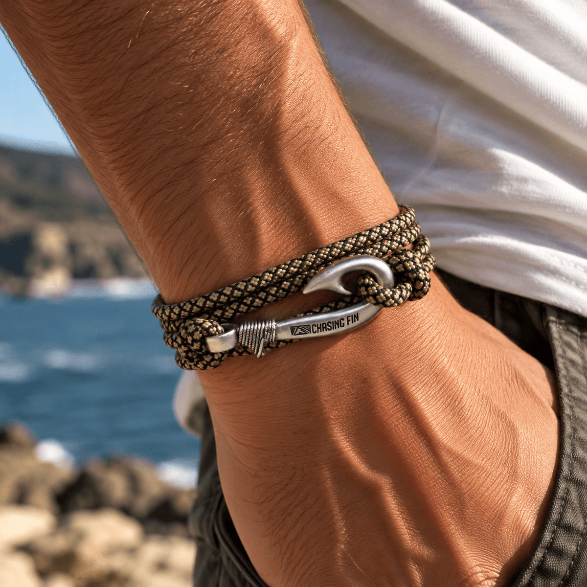 Gold Diamonds Fish Hook Bracelet | Anklet
