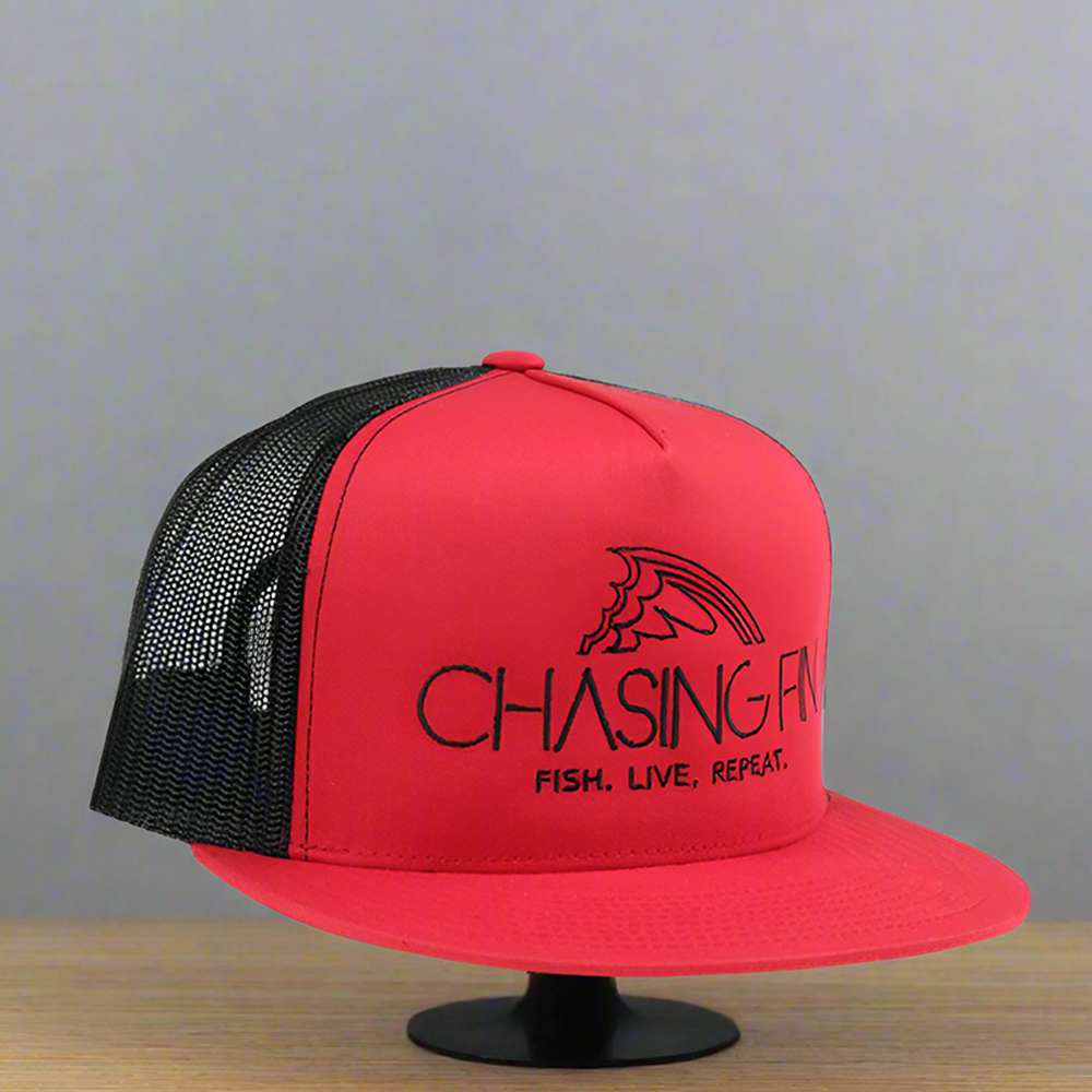 Red & Black Flatbill Snapback
