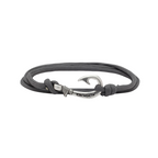 Charcoal Gray Fish Hook Bracelet | Anklet