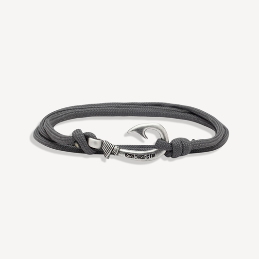 Charcoal Gray Fish Hook Bracelet