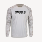 ProFin Camo FISH LIVE REPEAT Performance Long Sleeve Shirt Aluminum
