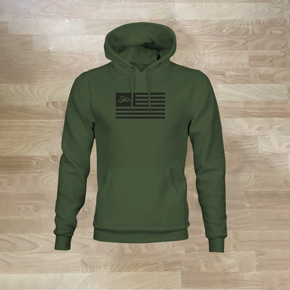 Black Chasing Fin Flag Pullover Hoodie---COMING SOON