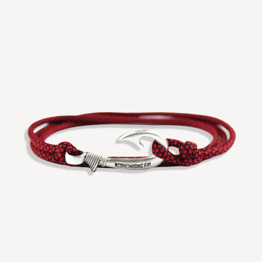 Imperial Red Diamonds Fish Hook Bracelet