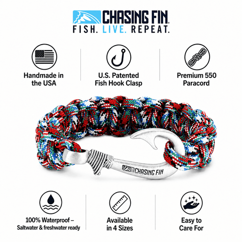 Afghan Veteran Cobra Braid Fish Hook Bracelet