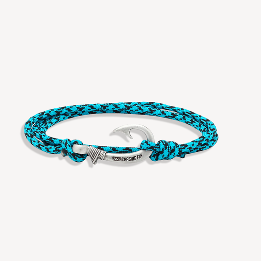 Turquoise Camo Fish Hook Bracelet