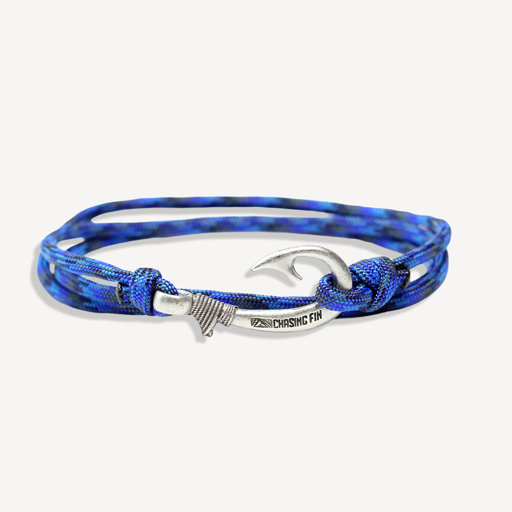 Denim Fish Hook Bracelet